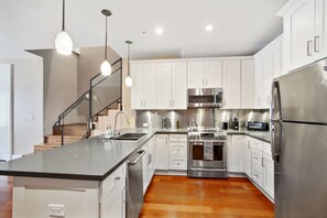 2 Bedroom | 2-Story | Private kitchen | Fridge, microwave, oven, stovetop