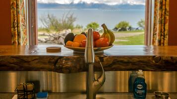 Ferienhaus, 3 Schlafzimmer, Whirlpool, Meerblick (Lupine) | Eigene Küche | Großer Kühlschrank, Mikrowelle, Ofen, Herdplatte