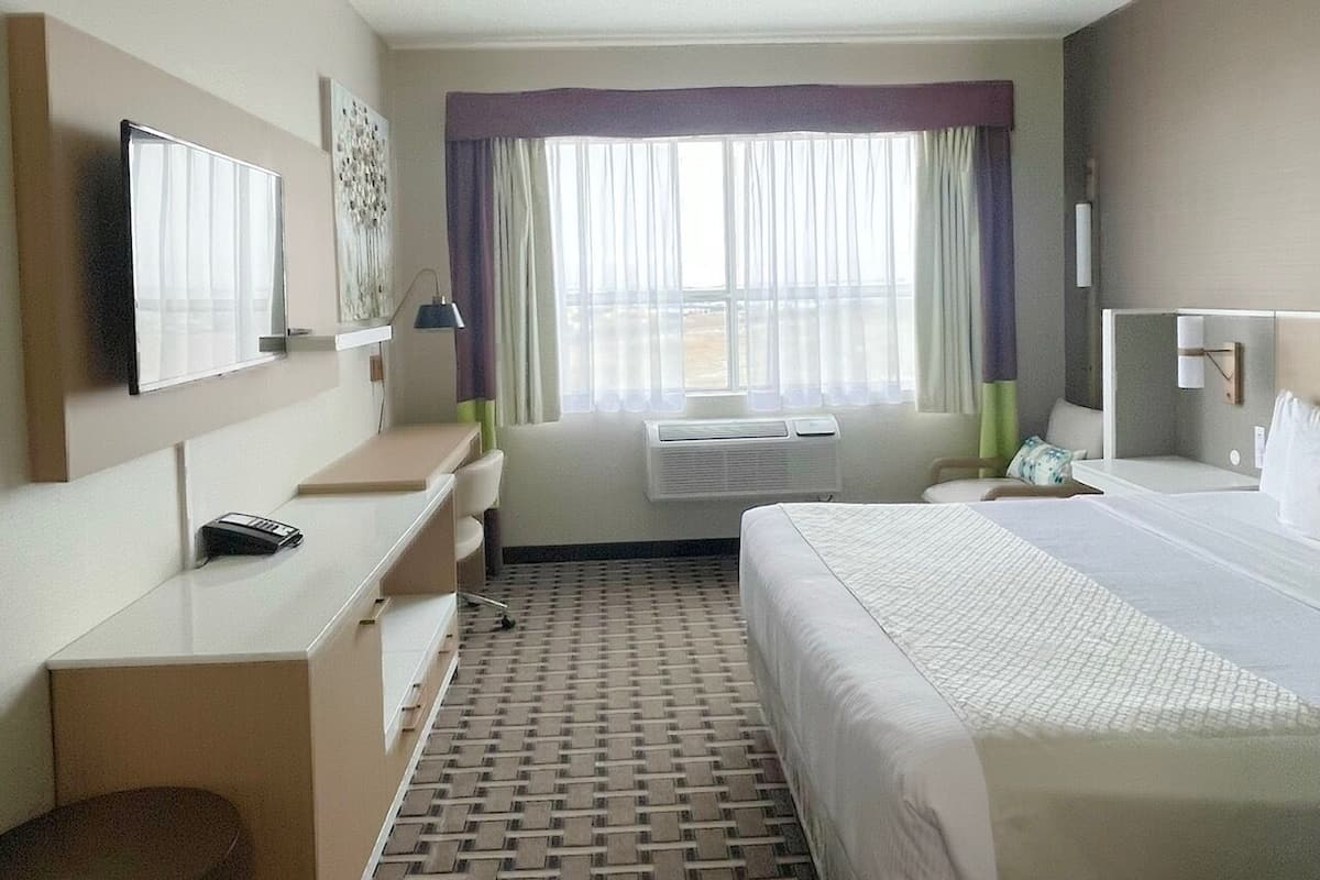 Premium-værelse - 1 kingsize-seng - ikke-ryger | Pengeskab på værelset, skrivebord, arbejdsområde til bærbare computere