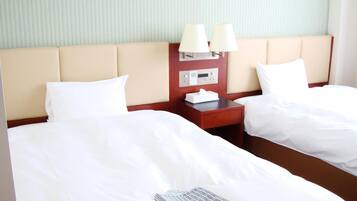 Desk, free WiFi, bed sheets