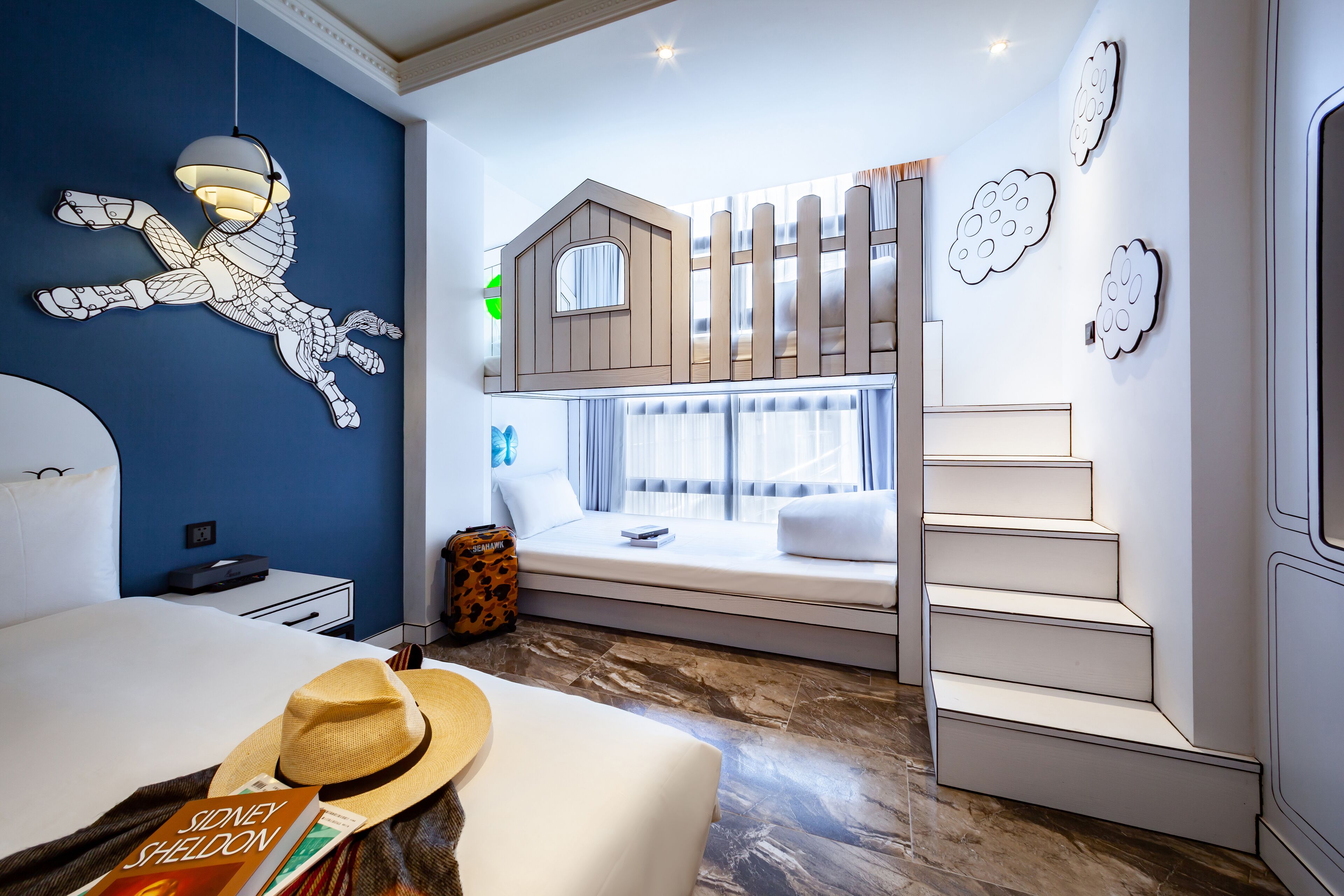 family quadruple room (senior) | 1 bedroom, desk, laptop workspace, blackout curtains