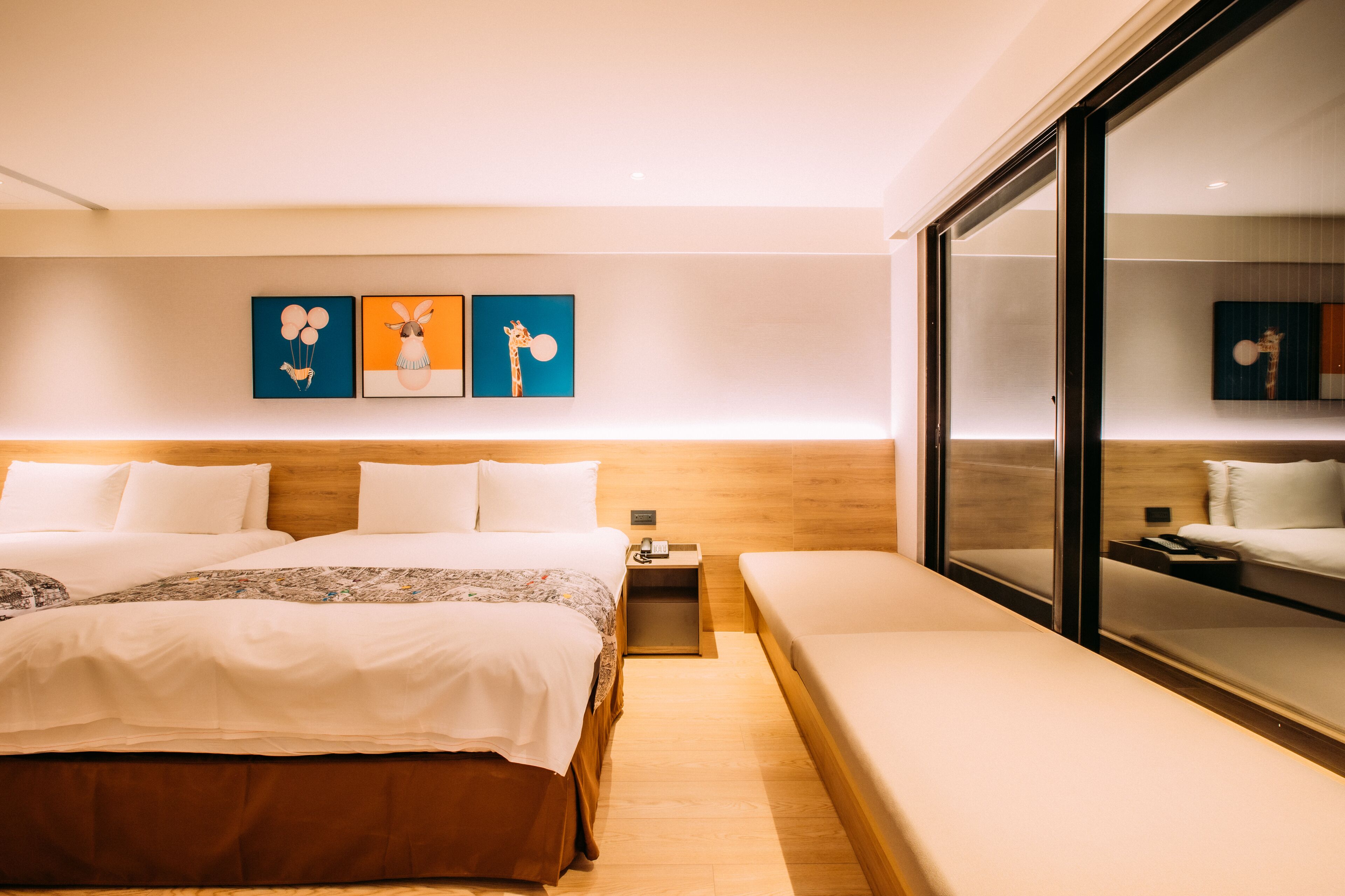 Deluxe Quadruple Room, 2 Double Beds, Bathtub | Children's theme room