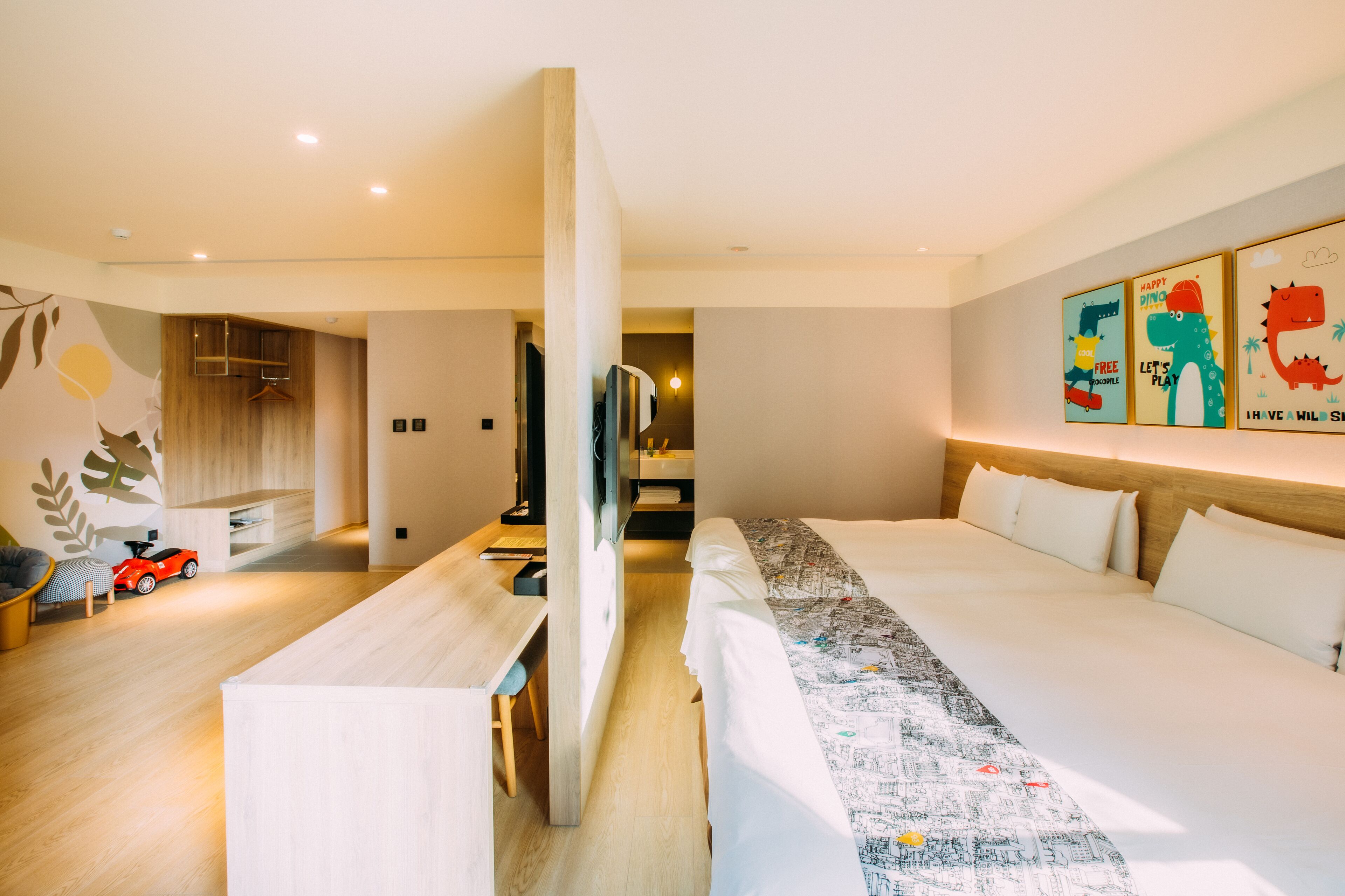 高級親子主題房,兩張標準雙人床,浴缸 | 兒童主題客房