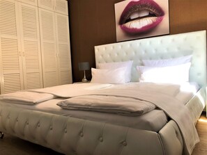 1 chambre, draps italiens Frette, literie de qualité supérieure