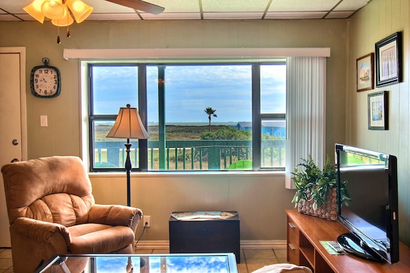 Condo, 2 Bedrooms | Living area | DVD player - Beach Bunker SIV30 (Port Aransas)