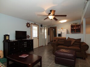 House, 3 Bedrooms | Living room | DVD player - Blue Water Fisherman 614SP (Port Aransas)
