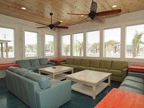 House, 6 Bedrooms | Living area - Beach Club Clubhouse 1 (Port Aransas)