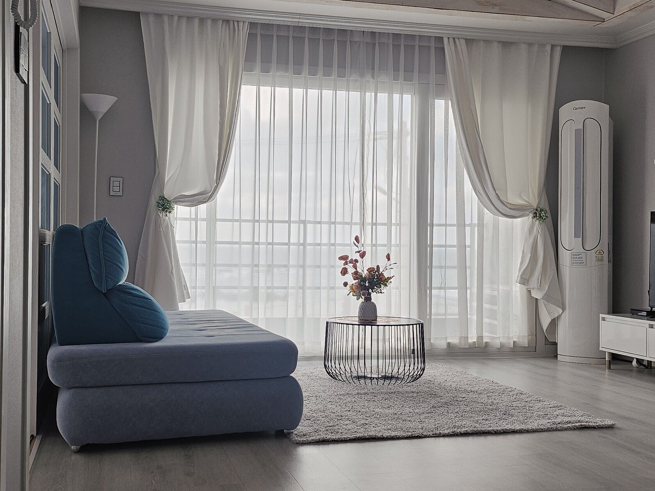 Quarto triplo família, 2 quartos (with 1 Living room, 32 PY) | Área de estar | TV de tela plana