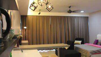 Desk, iron/ironing board, free WiFi, bed sheets