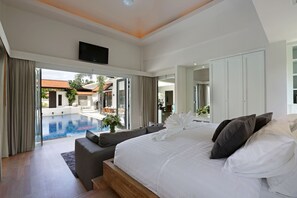 Luxury 4 Bedrooms Private Pool Villa | 4 多间卧室、意大利 Frette 床单、加厚床垫、客房内保险箱