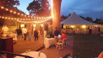 Outdoor wedding area
