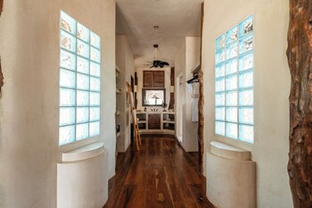 Beach Front Lower | Bathroom | Shower, rainfall showerhead, free toiletries, hair dryer at Encantada Tulum