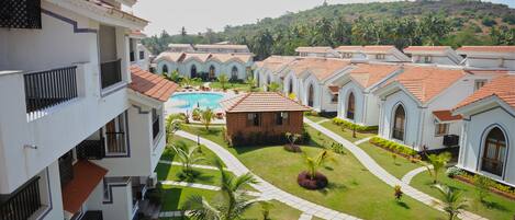 Utsikt mot landet från boendet