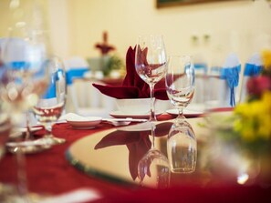 Frühstück, Mittagessen und Abendessen