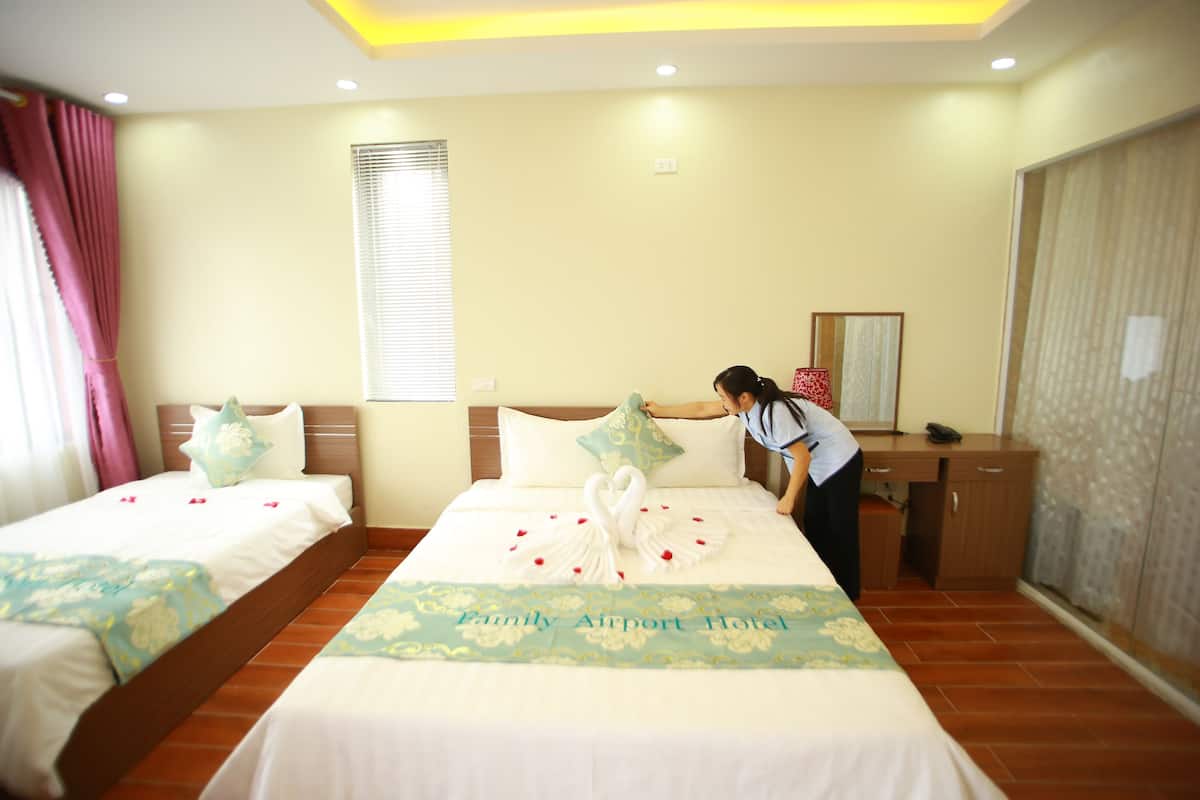 Premium bedding, memory-foam beds, minibar, in-room safe