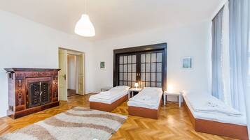 Desk, iron/ironing board, rollaway beds, free WiFi