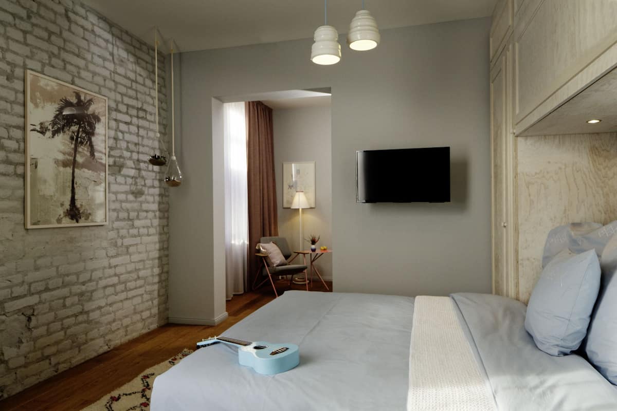1 habitación y ropa de cama de alta calidad