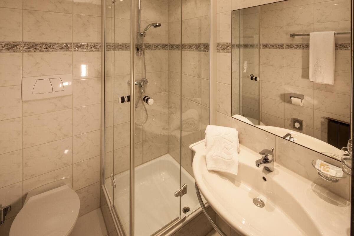 shower, free toiletries, hair dryer, bathrobes