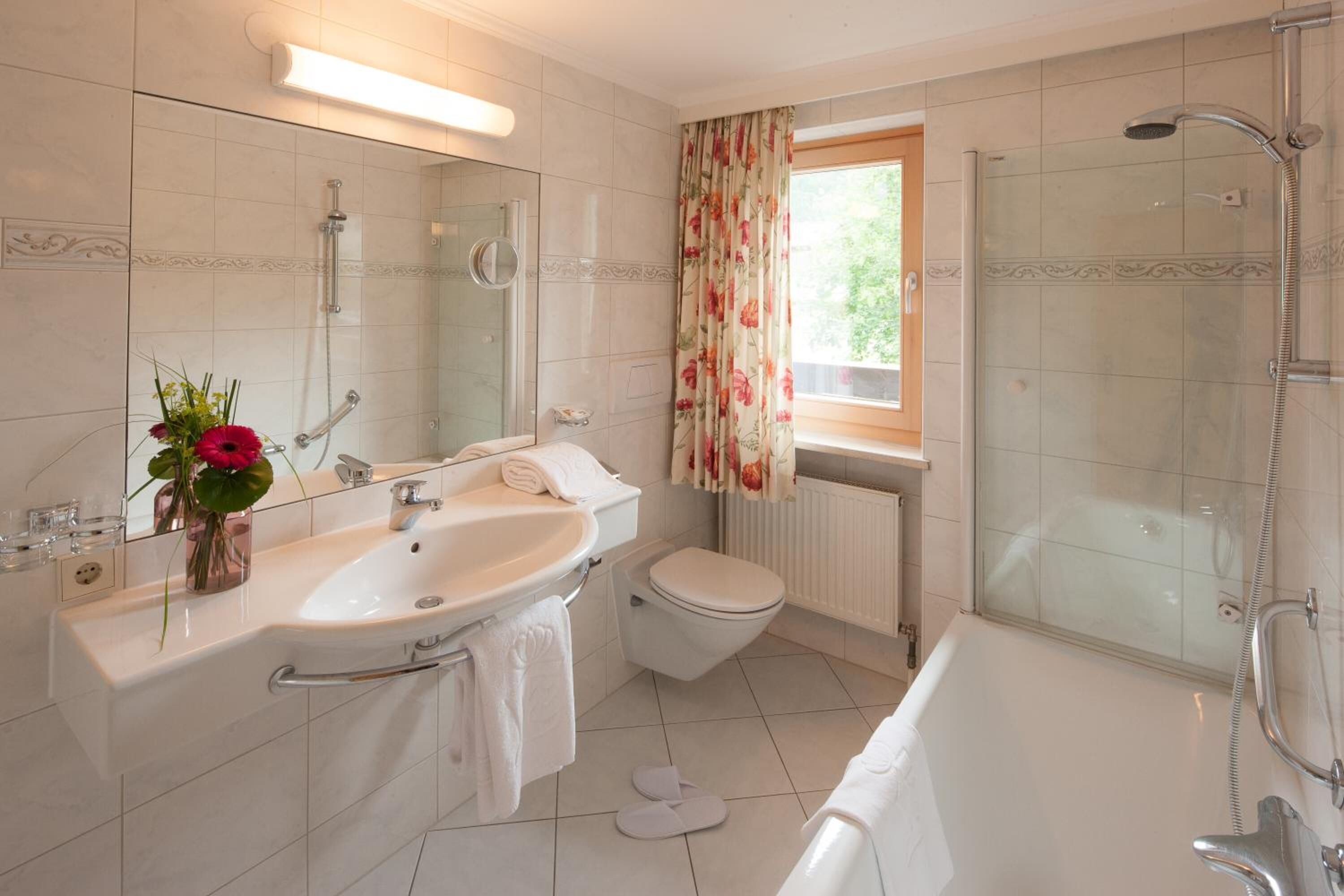 shower, free toiletries, hair dryer, bathrobes