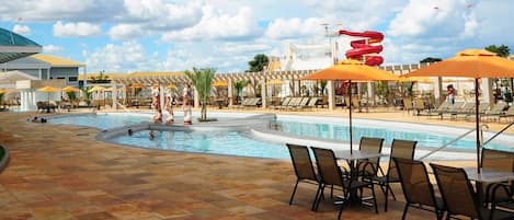 12 outdoor pools, sun loungers