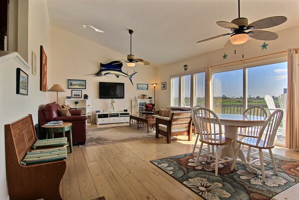 Condo, 2 Bedrooms | Living area | TV - Lost Colony Villa 30 (Port Aransas)
