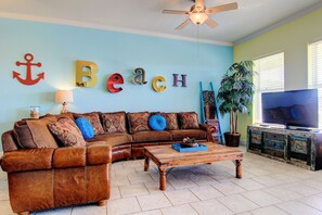 Condo, 4 Bedrooms | Living area | DVD player