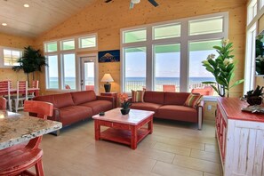 House, 6 Bedrooms | Living area | DVD player - Cajun Beach GW101 (Port Aransas)