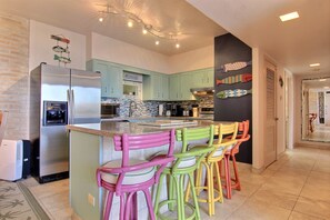 Condo, 2 Bedrooms | Private kitchen | Fridge, microwave, coffee/tea maker - Channelview 103 (Port Aransas)