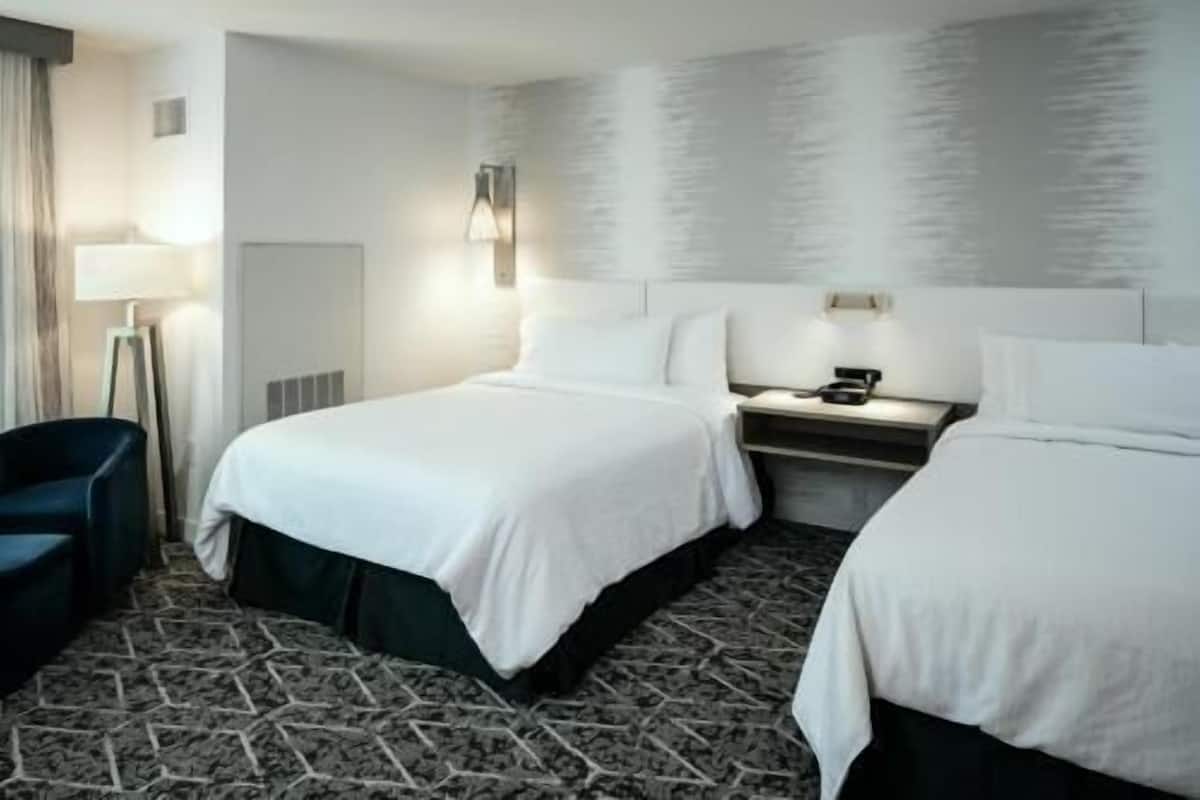 In-room safe, desk, laptop workspace, blackout drapes