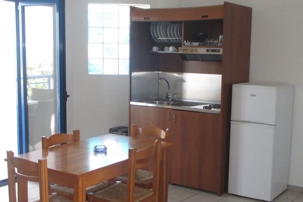 Apartment, 1 Bedroom | Private kitchenette | Fridge, oven, electric kettle, cookware/dishes/utensils