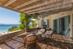 Villa, Beachfront (Tennis Court) | Terrace/patio - Electra Beachfront Villa (Ermionida)
