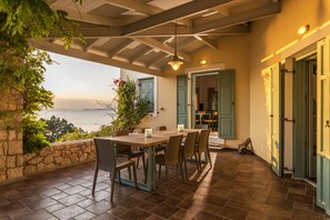 Villa, Beachfront (Tennis Court) | Terrace/patio - Electra Beachfront Villa (Ermionida)