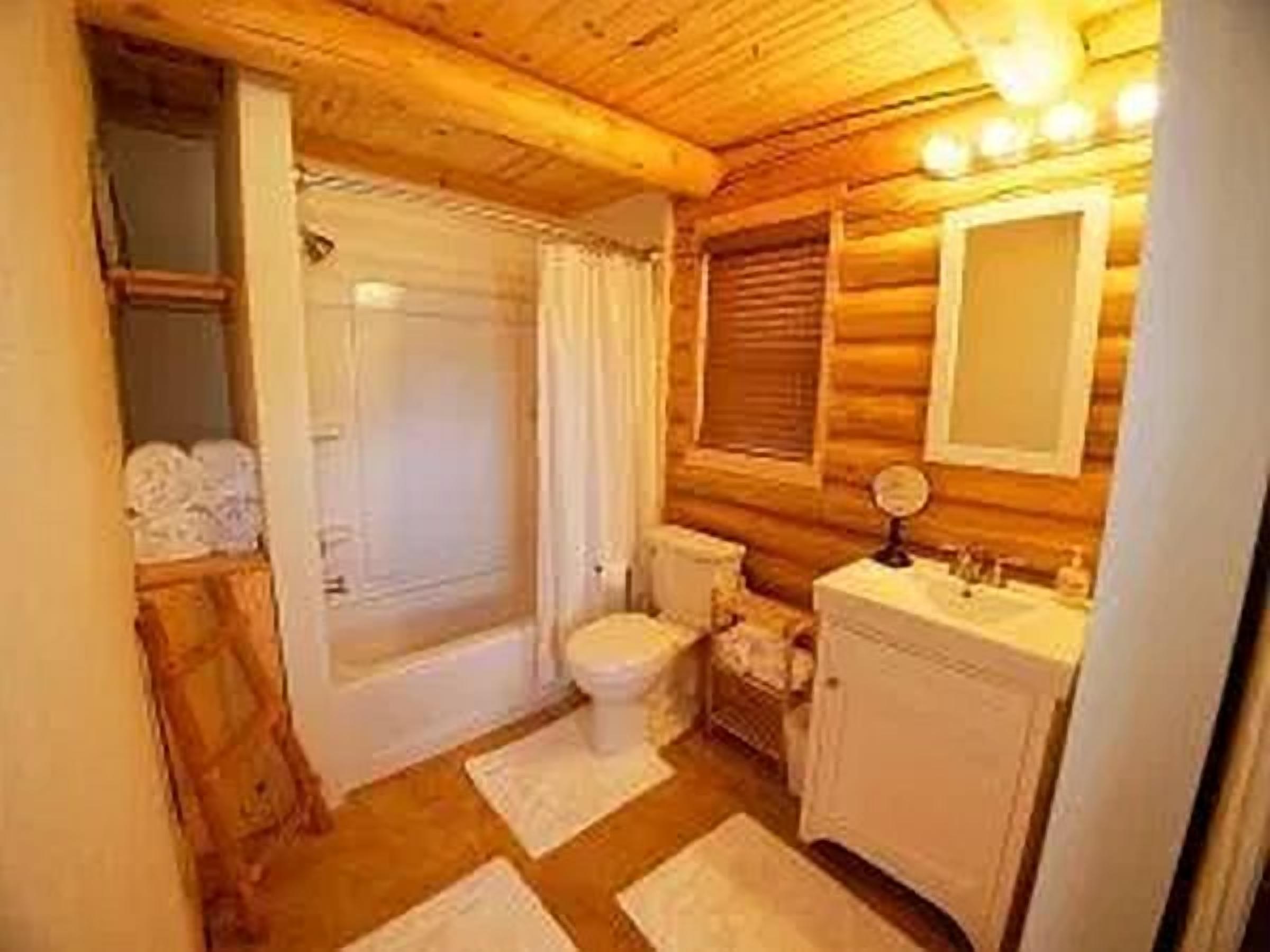 Leilighet, eget bad (South Cabin) | Bad