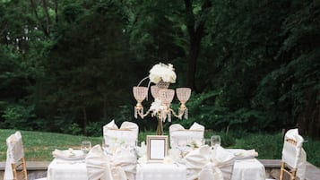 Outdoor wedding area