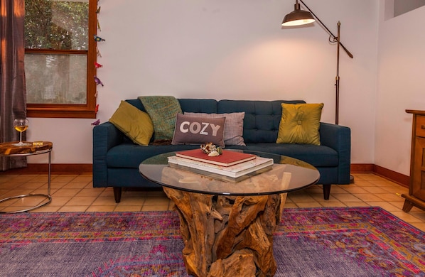 Ferienhaus, 3 Schlafzimmer, Meerblick | Wohnbereich | Fernseher, DVD-Player