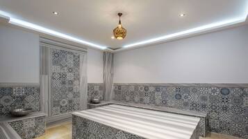 Bastu, ångbastu, turkiskt bad/hamam och ansiktsbehandlingar