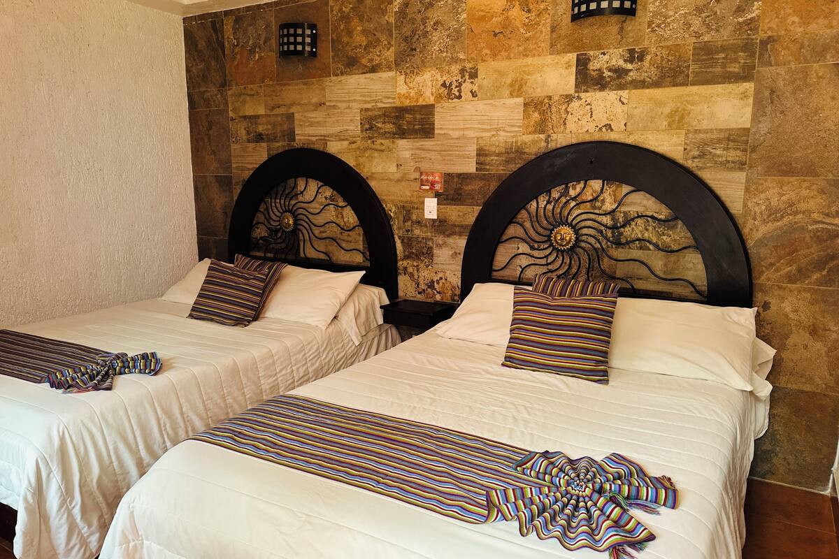 Standard Room, 2 Double Beds | 1 bedroom, blackout curtains, iron/ironing board, free WiFi