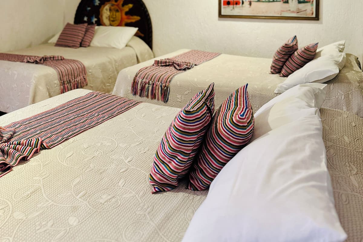 Blackout curtains, iron/ironing board, free WiFi, bed sheets