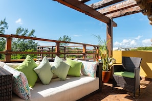 Luxury Apartment, 2 Bedrooms | Terrace/patio - Pueblito Escondido Beachside (Playa del Carmen)