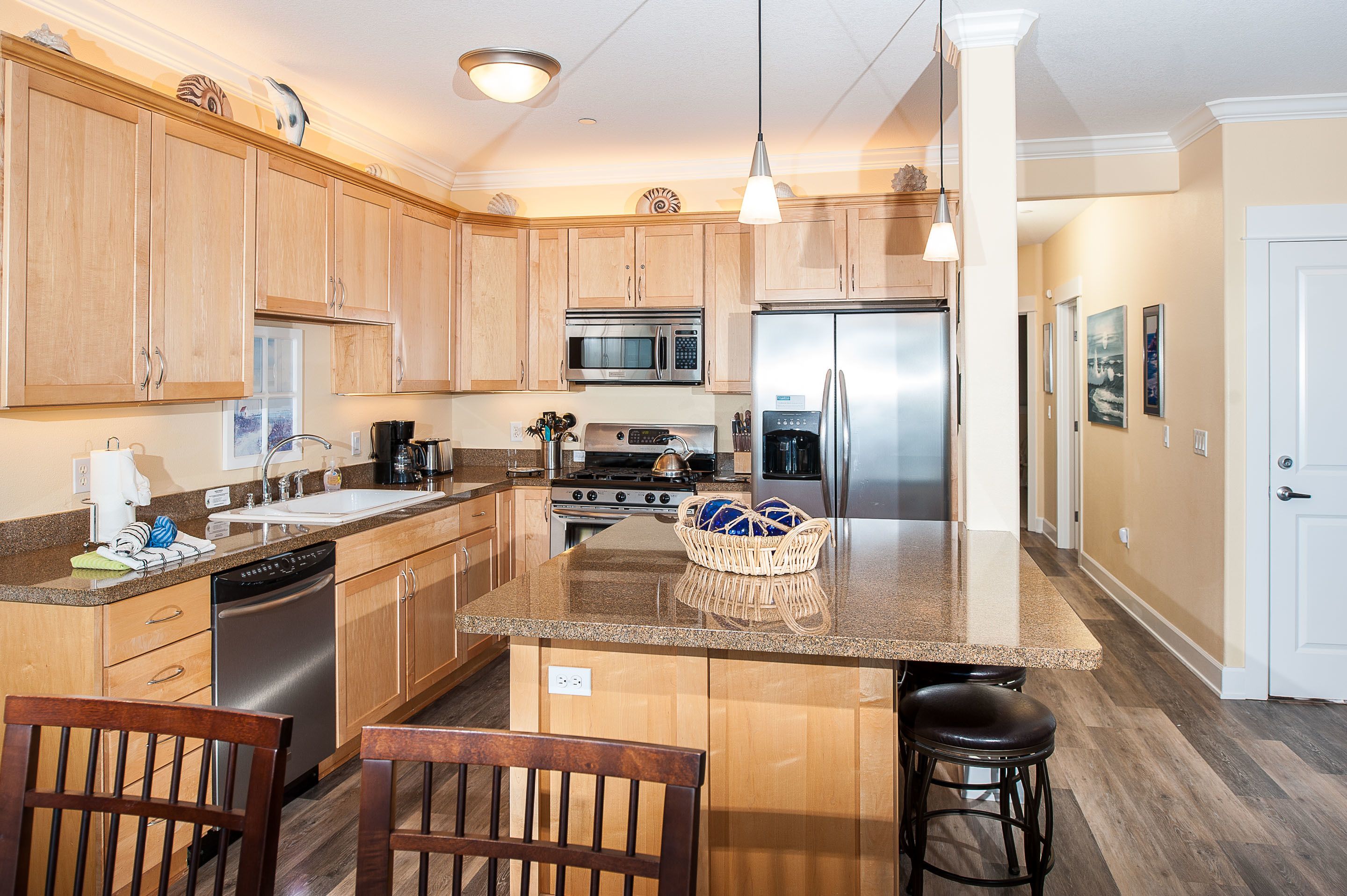 公寓客房, 2 間臥室, 海景, 海濱 | 私人廚房 | 電冰箱、微波爐、烤箱、爐台