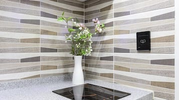 Exclusive Twin Room, City View | Private kitchen | Shared fridge, microwave, electric kettle