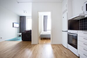 Standard-íbúð - 1 svefnherbergi | Stofa | Flatskjársjónvarp