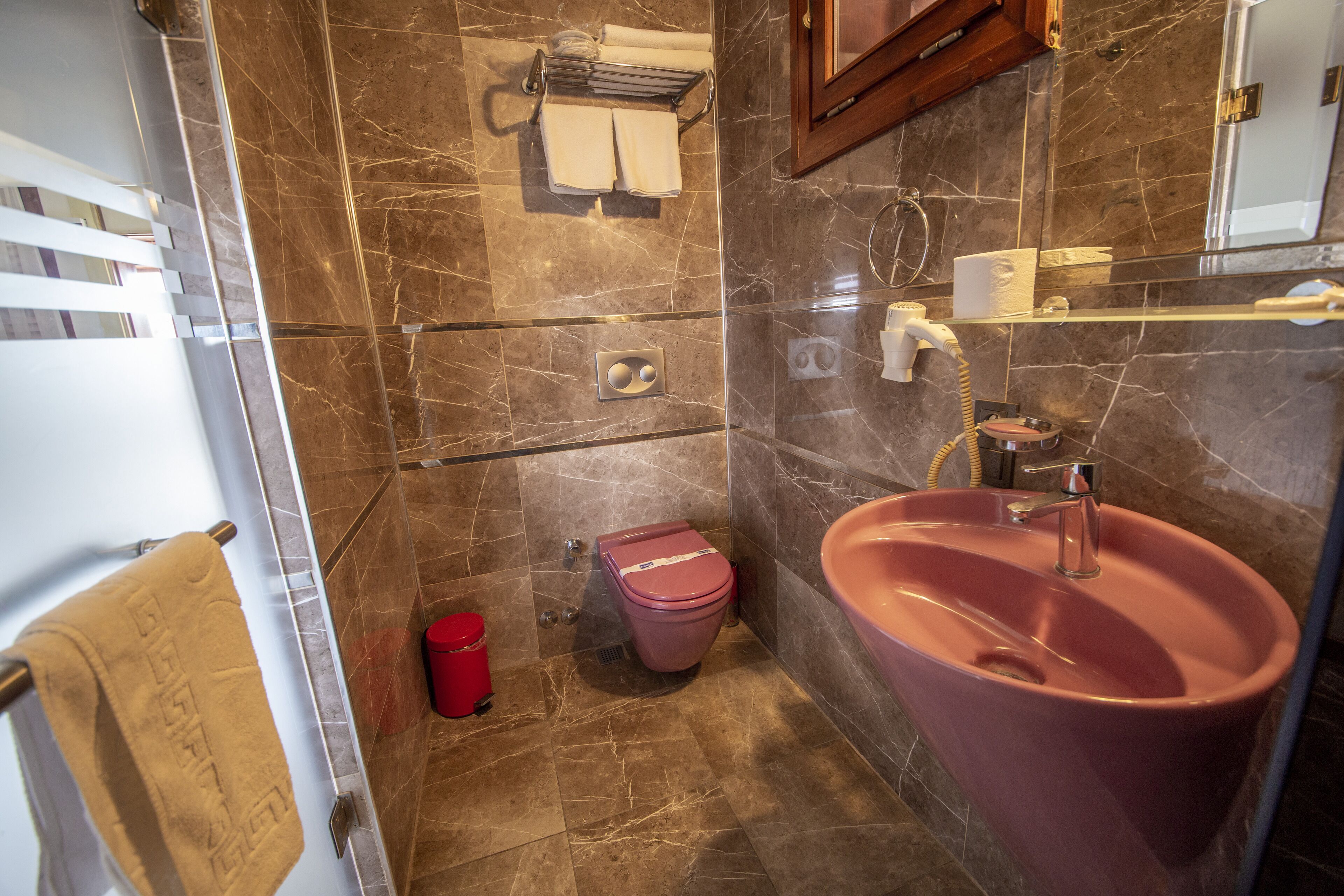 superior double room, 1 double bed, non smoking, terrace | bathroom | shower, rainfall showerhead, free toiletries, hair dryer