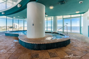 Indoor spa tub