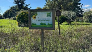 Un letrero en un entorno natural con el logotipo de hoteles ibis Styles, que indica una zona de naturaleza protegida.
