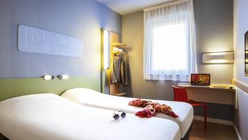 Chambre avec lits jumeaux, 2 lits une place