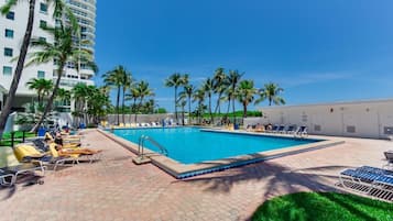Outdoor pool, open 6 AM to 11 PM, pool cabanas (surcharge)