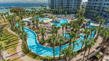 7 albercas al aire libre y alberca climatizada