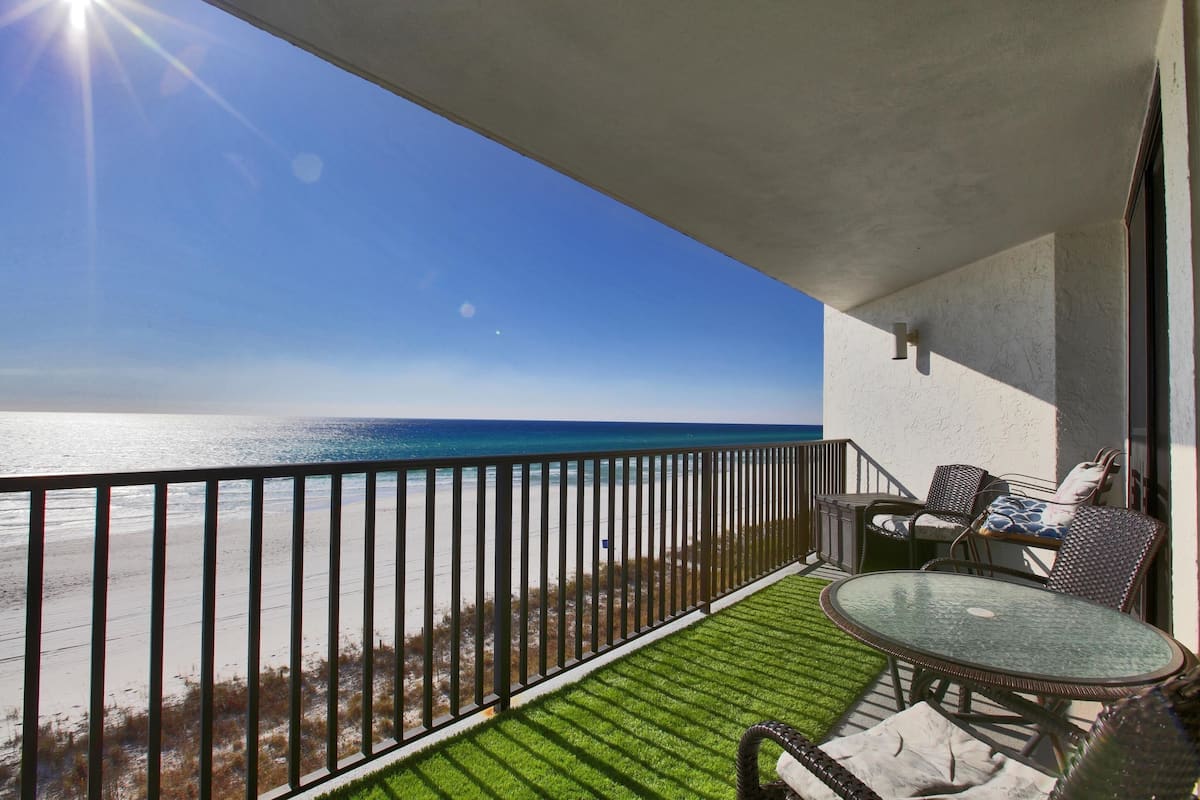 Appart'hĂŽtel, 2 chambres, vue plage (403E) | Balcon