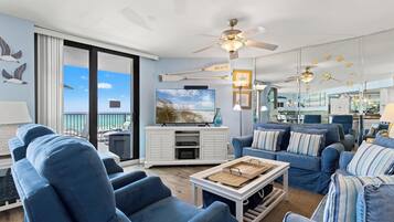 Condo, 2 Bedrooms, Ocean View (205E) | Living area | TV